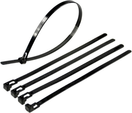 Elematic Δεματικά Καλωδίων Πλαστικά 370mmx3.5mm σε Μαύρο χρώμα (100τμχ) (5308Ε)