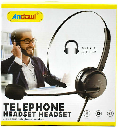 Andowl Q-JC142 On Ear Multimedia Ακουστικά με μικροφωνο και σύνδεση 3.5mm Jack