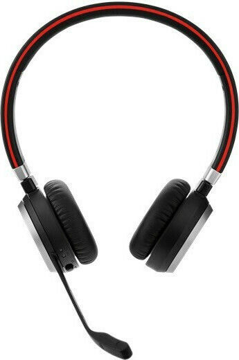 Jabra Evolve 65 UC Duo with Charging Stand Drahtlos Auf dem Ohr Multimedia-Headsets mit Mikrofon und Verbindung Bluetooth / USB-A in Schwarz Farbe
