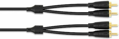 QED Cable 2x RCA male - 2x RCA male 0.75m (QE8101)