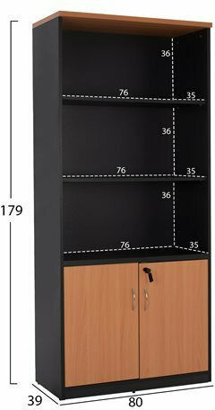 Bibliotecă Abelina Frasin 80x39x180 cm