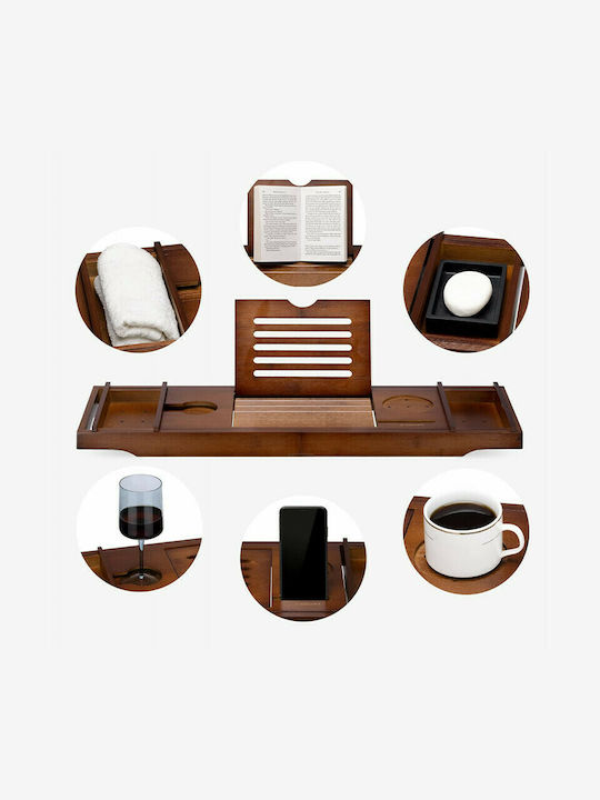 Navaris Rectangle Bed tray Wooden with Handle In Brown Colour 47685.04 1pcs
