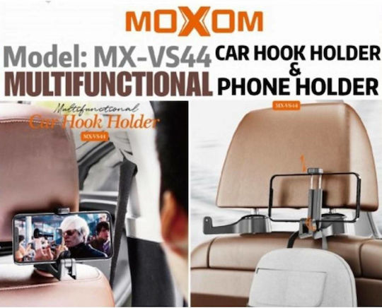 Moxom Βάση Κινητού Αυτοκινήτου MX-VS44 με Ρυθμιζόμενα Άγκιστρα Μαύρη