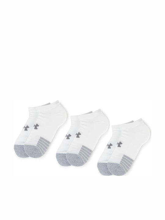 Under Armour Heatgear Șosete Sportive Albe 3 perechi