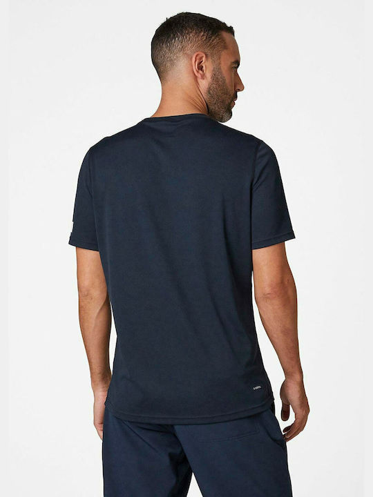 Helly Hansen Tech T Men's Athletic T-shirt Short Sleeve Navy Blue