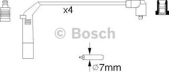 Bosch Car Spark Plug Wires Μπουζοκαλώδια για Hyundai Accent/Getz/Atos for Hyundai Accent