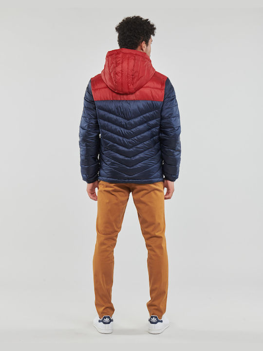 Jack & Jones Men's Puffer Jacket navy red