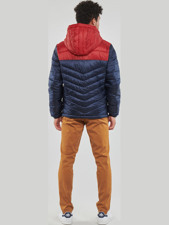 Jacke Puffer Navy Red