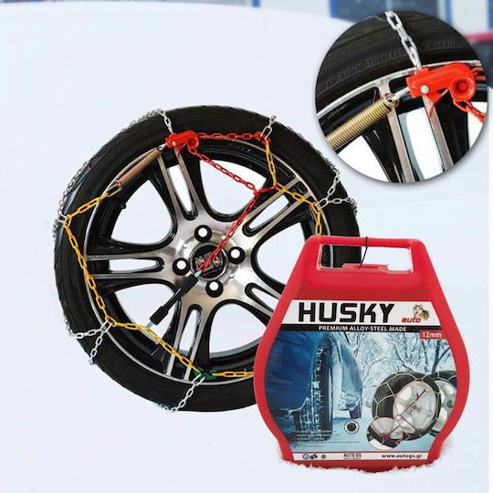 Husky No 65 Anti-slip Chains Thickness 12mm Passenger Car 2pcs