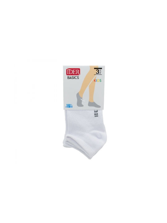 IDER Women's Solid Color Socks White 3Pack