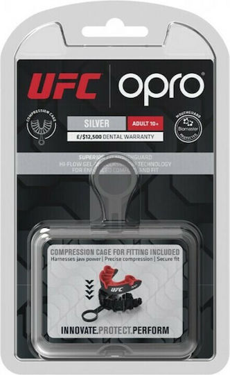Opro UFC Silver Protective Mouth Guard Senior Black