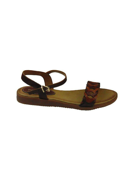 Tsimpolis Shoes NE132 Women's sandal made of brown leather 33483