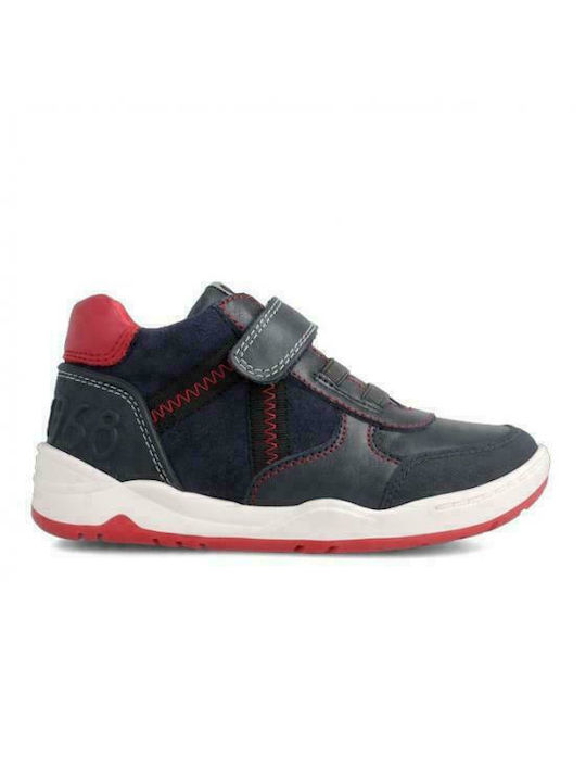 Garvalin Παιδικά Sneakers High με Σκρατς για Αγόρι Navy Μπλε