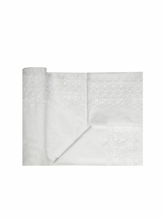 Viopros Νο4 Булчински комплект 4бр с Дантела White 240x265см