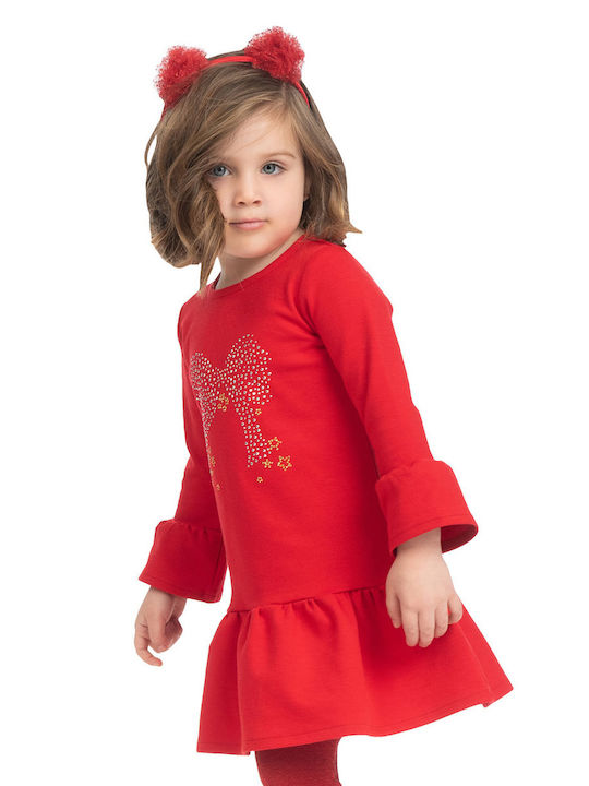 Energiers Kids Dress Long Sleeve Red