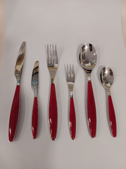 Guzzini Cutlery Set Stainless Red 36pcs