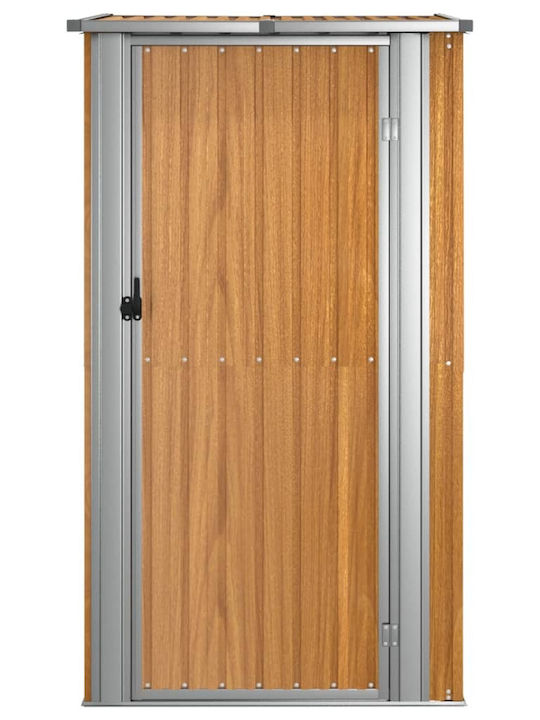 Metallic Garden Shed Galvanized Brown M1.185xW0.97xH2.095m
