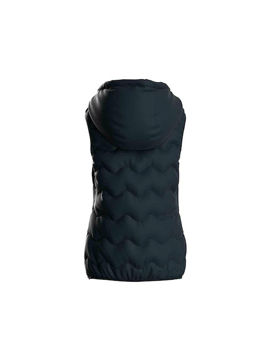 Name It Kids Quilted Jacket Sleeveless short Hooded Navy Blue