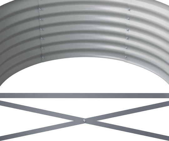 vidaXL Planter Box Metallic Silver 296x80x36cm.
