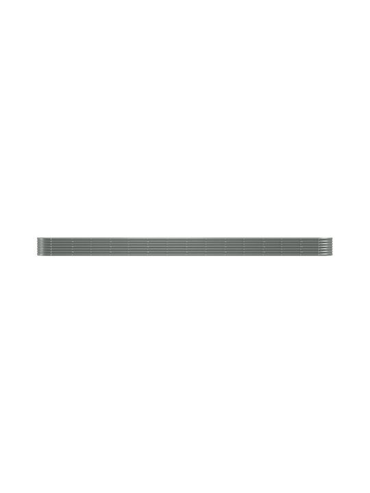 vidaXL Planter Box Metallic Gray 620x80x36cm.