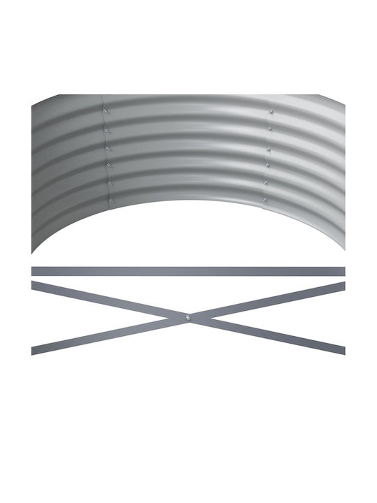 vidaXL Planter Box Metallic Gray 620x80x36cm.