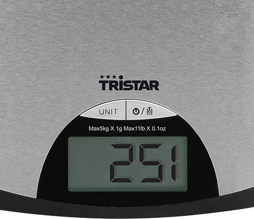 Tristar Digitale Küchenwaage bis 5kg Silber