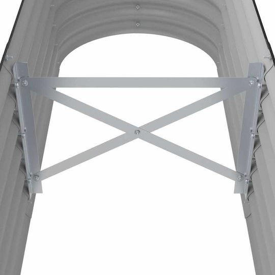 vidaXL Кутия за саксии Метал Въглени 152x40x36см.