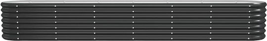 vidaXL Ζαρντινιέρα Μεταλλική Ανθρακί 260x40x36εκ.