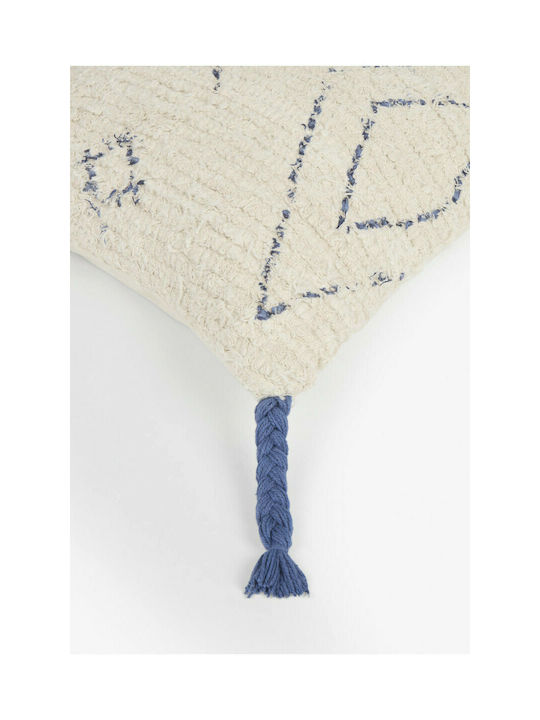 Calma House Decorative Pillow Case Mayo from 100% Cotton Blue 45x45cm