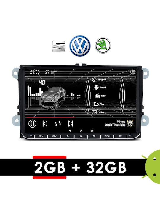 Автомобилна Аудио Система (Блутут/USB/WiFi/GPS/Apple-Carplay/Android-Auto) с Тъчскрийн 9"