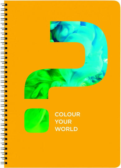 A&G Paper Σπιράλ Τετράδιο Ριγέ Β5 60 Φύλλων 2 Θεμάτων Colour Your World (Διάφορα Σχέδια/Χρώματα)