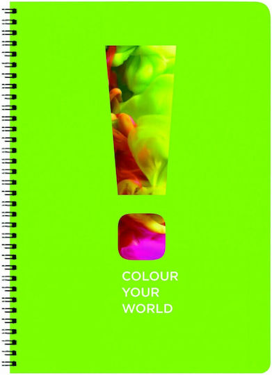 A&G Paper Σπιράλ Τετράδιο Ριγέ Β5 60 Φύλλων 2 Θεμάτων Colour Your World (Διάφορα Σχέδια/Χρώματα)