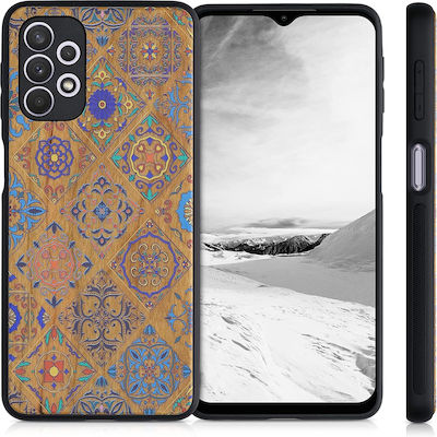 KWmobile Cherrywood Wooden Back Cover Moroccan Tiles Brown (Galaxy A32 5G)