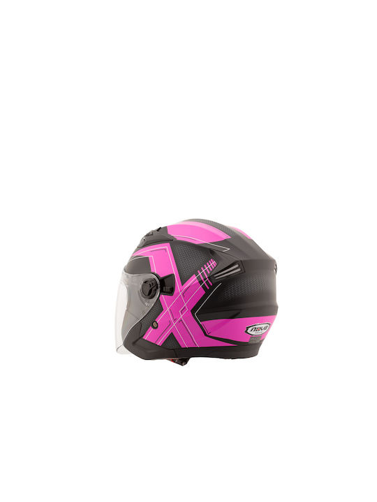 Nova Racing N211 Xcode Black/Pink Motorcycle Helmet Jet ECE 22.05 1250gr