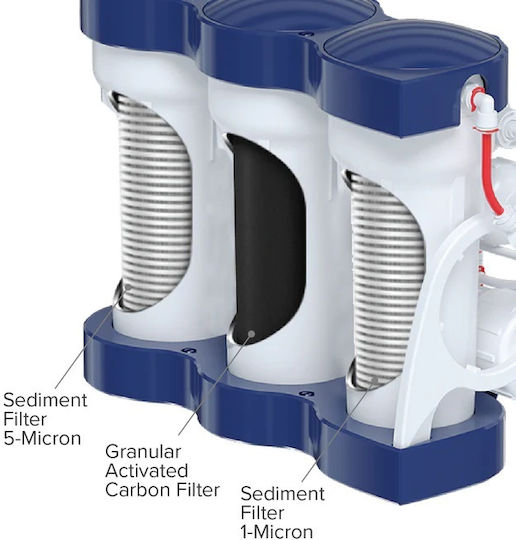 Ecosoft Filtru de Apă de Înlocuire Osmoză inversă din Cărbune Activ 10" 3buc