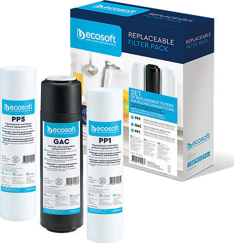 Ecosoft Filtru de Apă de Înlocuire Osmoză inversă din Cărbune Activ 10" 3buc