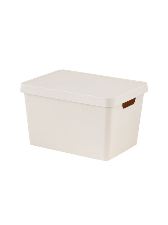 TnS Plastic Storage Box with Lid White 35x26x8.7cm