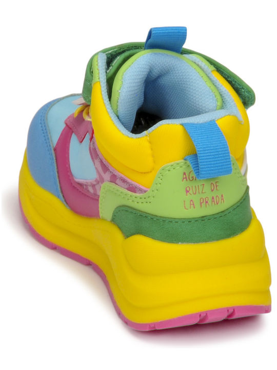 Rainbow Kids Sneakers High with Scratch Multicolour
