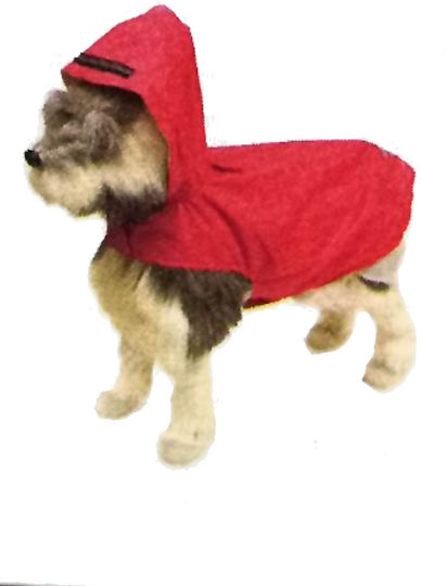 Nunbell Pet Anorak Pink Waterproof Dog Coat with Hood with 36cm Back Length