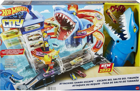 Hot Wheels Shark Escape Γκαράζ για 4+ Ετών