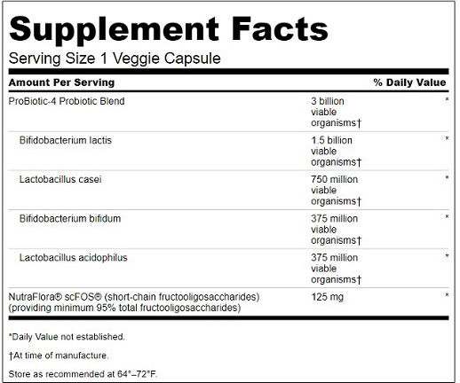 Swanson Probiotic-4 Probiotics 60 caps