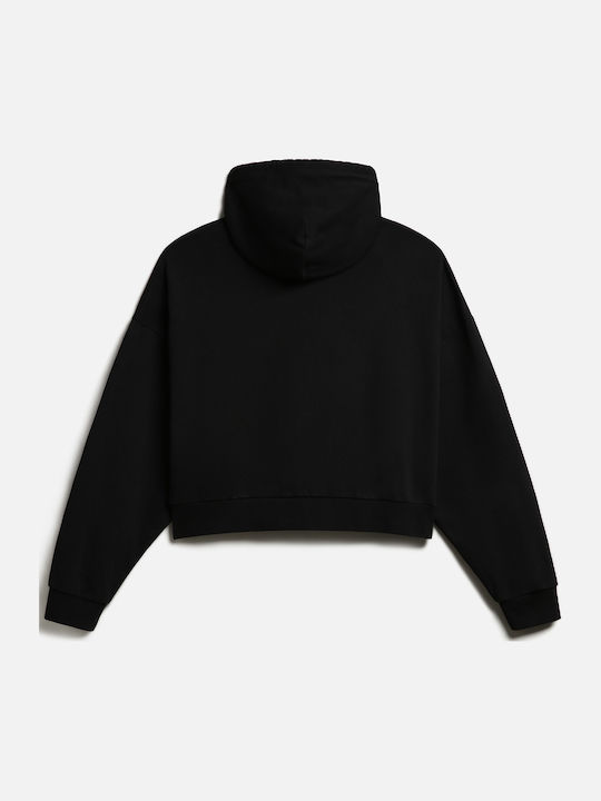B-Morgex Damen Sweatshirt Kapuzen Schwarz