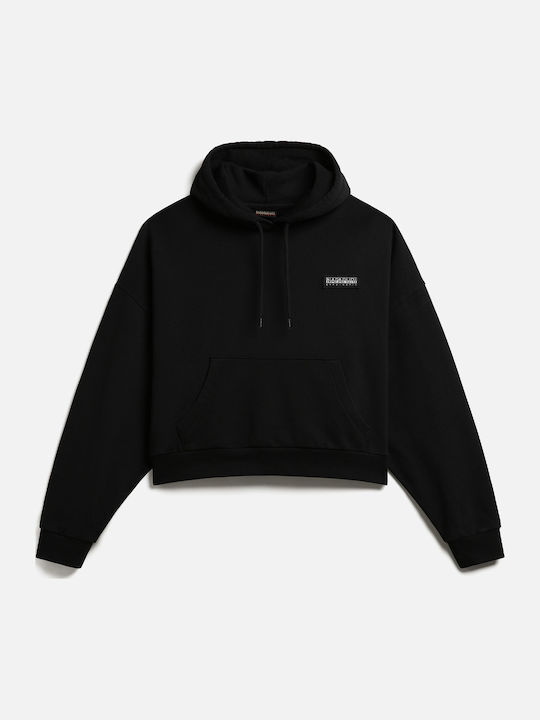 B-Morgex Damen Sweatshirt Kapuzen Schwarz