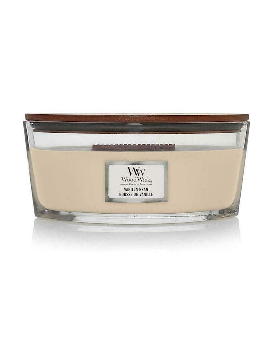 WoodWick Scented Candle Jar with Scent Vanilla Bean Beige 453.6gr 1pcs