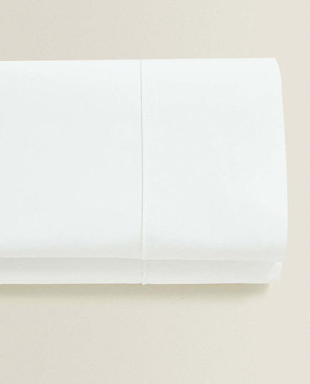 My Home Luxury Sheet Sets Queen 240x260cm. Monochrome White 4pcs