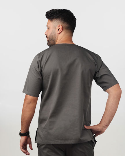 Ayo Newton Unisex Medizinische Bluse Gray aus Baumwolle und Polyester