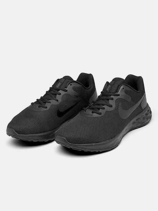 Nike Revolution 6 Extra Wide Ανδρικά Αθλητικά Παπούτσια Running Black / Dark Smoke Grey