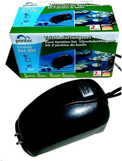 Pontec PondoAir Set 450 Αεραντλία Ενυδρείου Διπλής Εξόδου με Μέγιστη Ταχύτητα Ροής 450lt/h
