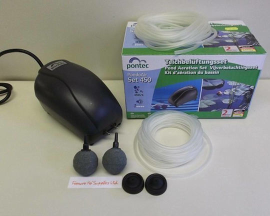 Pontec PondoAir Set 450 Αεραντλία Ενυδρείου Διπλής Εξόδου με Μέγιστη Ταχύτητα Ροής 450lt/h