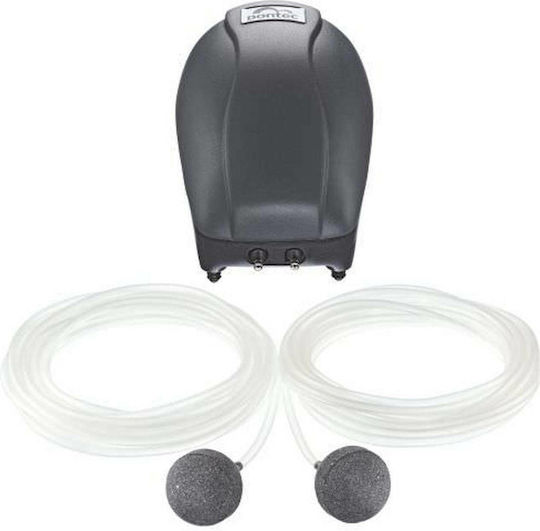 Pontec PondoAir Set 200 Aquarium Air Pump Double Outlet with Maximum Flow Speed 200lt/h